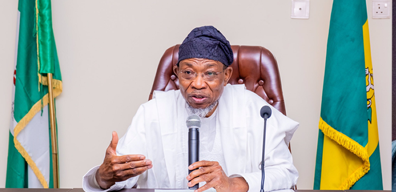 Ogbeni Rauf Aregbesola speaks at the ADC Secretariat unveiling in Ilorin, criticising the APC for intolerance and governance failure.