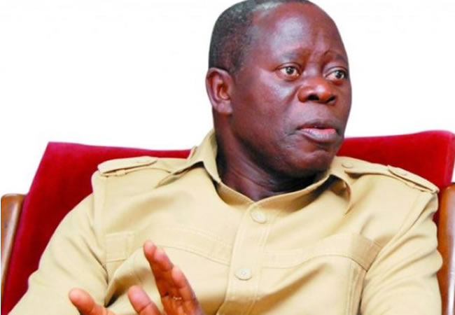 Senator Adams Oshiomhole distributes items in Edo North, sparking criticism over past stance on constituency projects.