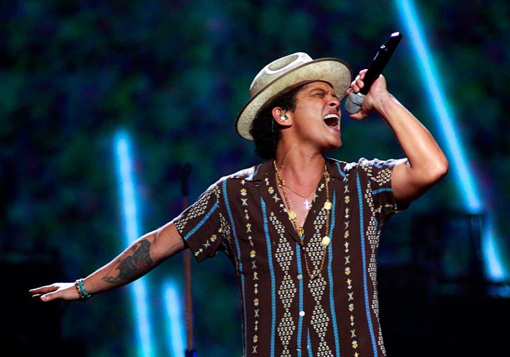 American Singer and Songwriter Bruno Mars