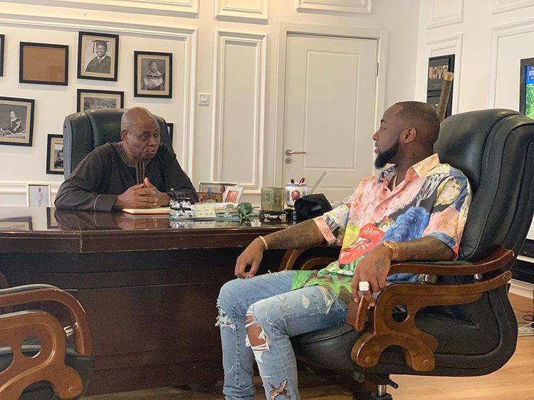 Davido and father 
