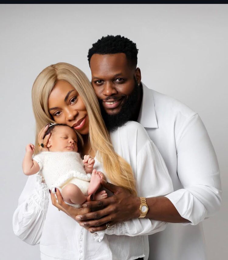 Reality Star Ocee Mbadiwe, Fiancée and their baby girl