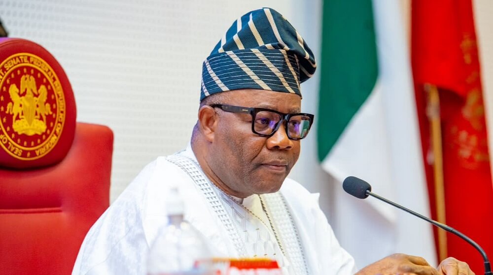 Senate President Akpabio reads Tinubu’s letter requesting $2.3bn loan and $500m Sukuk for Nigeria’s 2025 budget funding.