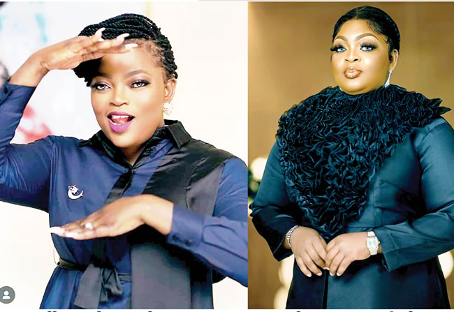 Actress Funke Akindele and Eniola Badmus