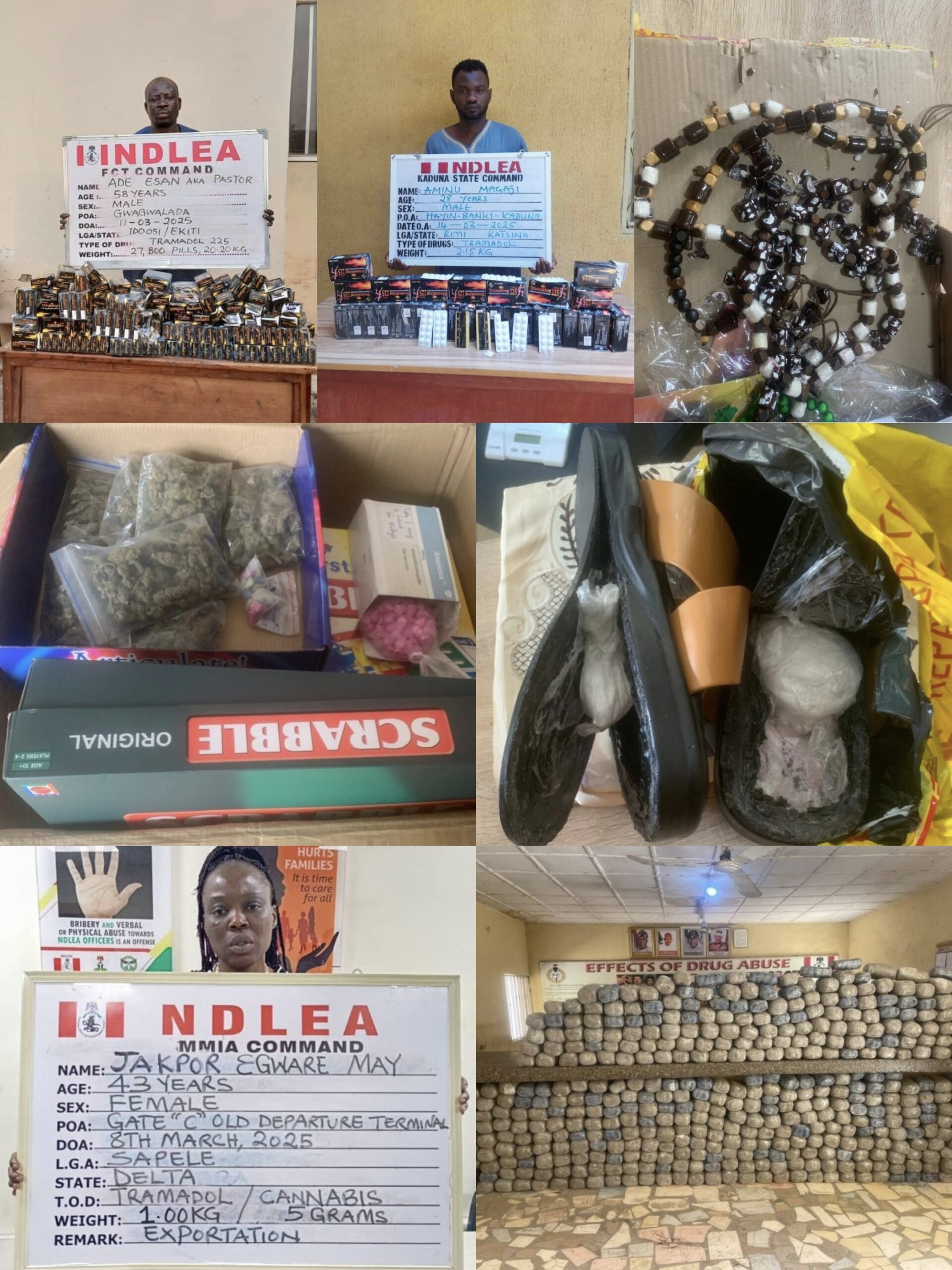 Suspects and recovered Items