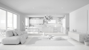 Why do most modern houses have white-painted interiors?