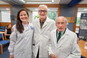 From left: Dr Claire Durrant, Sir James Dyson and Sir Jackie Stewart. Photograph: Douglas Robertson