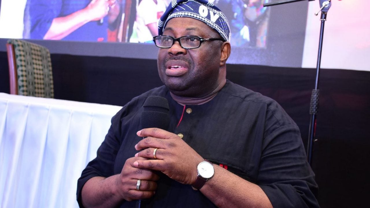 Dele Momodu speaking during a political engagement as he comments on President Tinubu and the 2027 general elections.