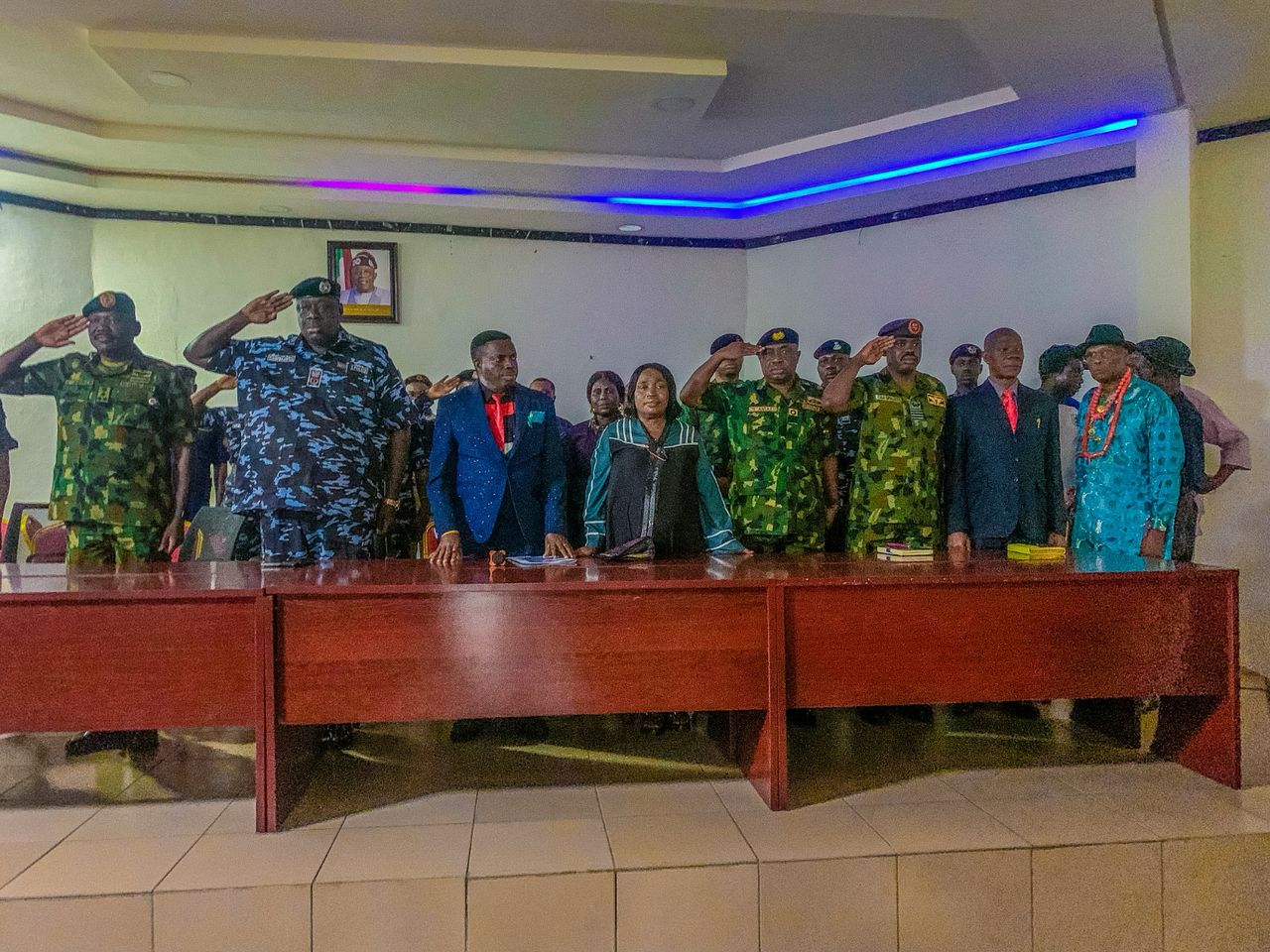 Rivers police with Ogoni stakeholders
