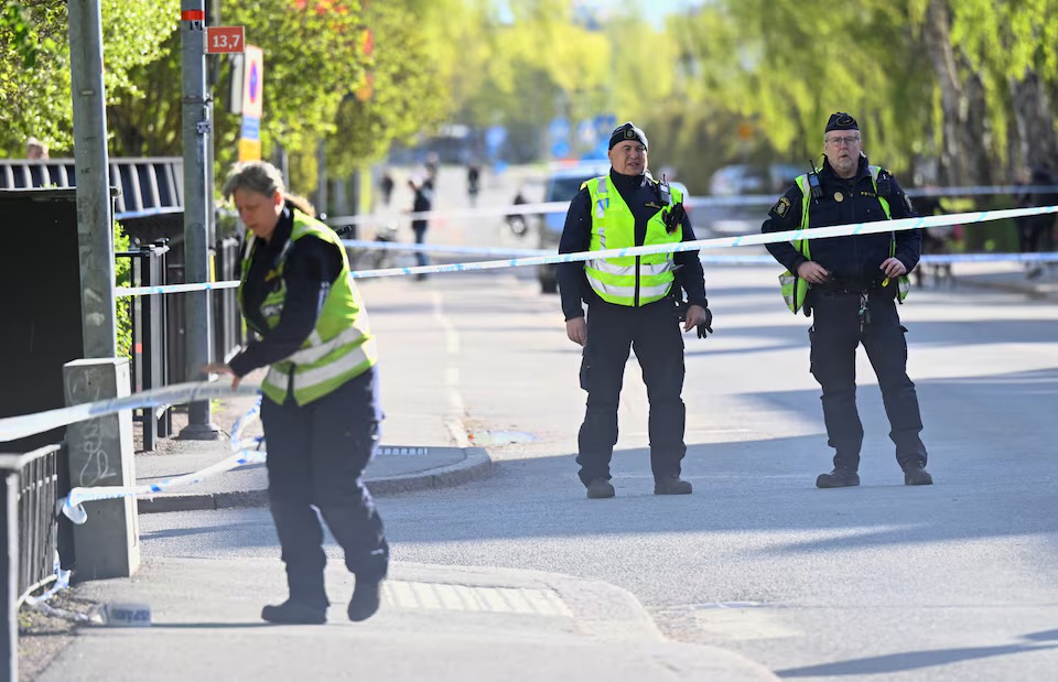 Swedish officials at incident scene