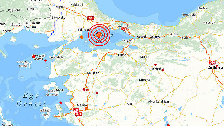 Magnitude 6.2 earthquake hits Istanbul, shaking the city and sparking panic as residents flee buildings; epicenter located beneath Sea of Marmara, says AFAD.