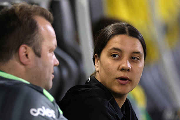 Bompastor hopes Sam Kerr can return this season as Chelsea chase a domestic treble after their Champions League exit. No clear timeline for her comeback yet.