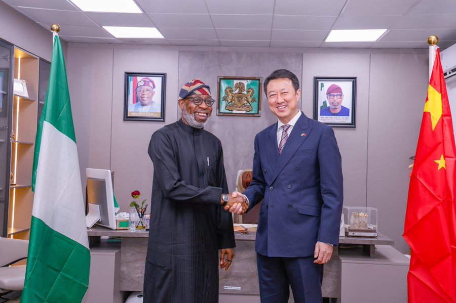 Chinese Ambassador to Nigeria, Yu Dunhai and Nigeria Dele Alake