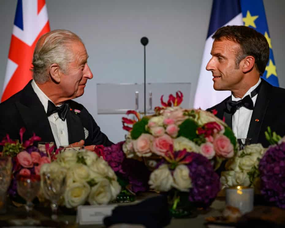 King Charles and Macron