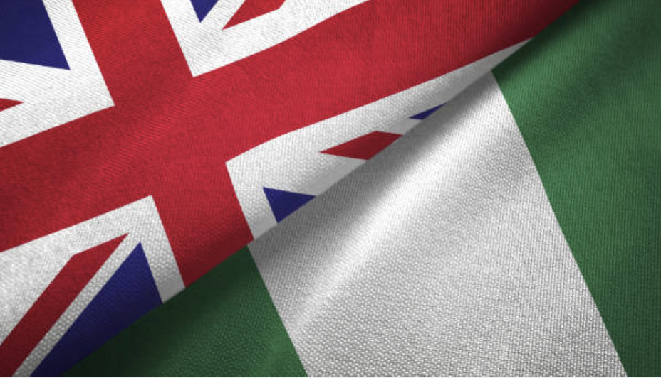 Nigeria and UK flags
