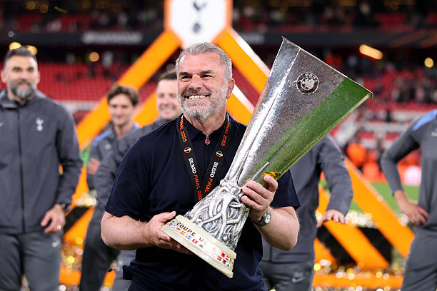 Postecoglou ends Spurs' 17-year trophy drought with Europa League win, but doubts remain over his future after a poor league season and internal tensions.
