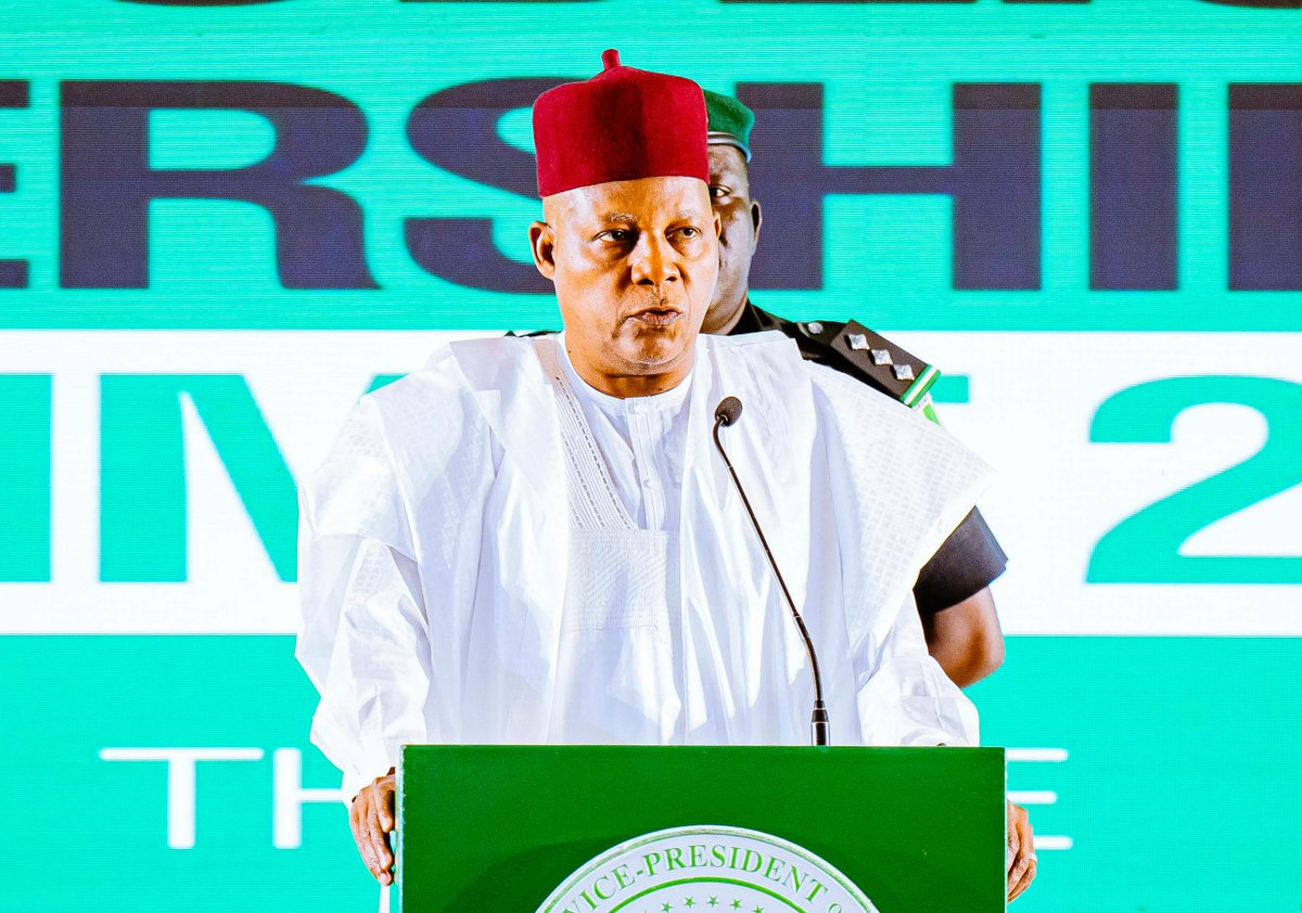 Kashim Shettima representing Bola Tinubu at the 2025 Nigeria Public-Private Partnership (PPP) Summit held at the State House Conference Centre in Abuja.