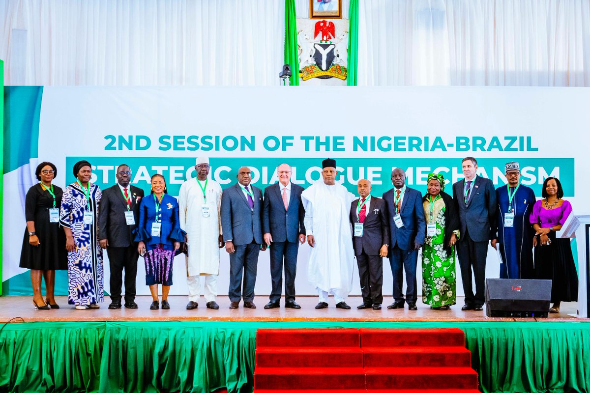 Vice President of Nigeria Kashim Shettima and others at the 2nd Nigeria-Brazil Strategic Dialogue Mechanism (SDM)