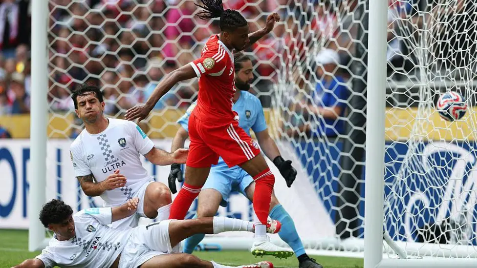Bayern thrash Auckland City 10-0 in record Club World Cup win, with Musiala hat-trick, Olise brilliance, and Müller scoring in dominant opener.