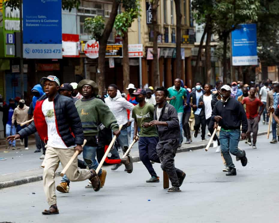 Protesters in Kenya