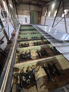 Photograph released by Ukraine’s security service, allegedly showing the drones used in the attack.