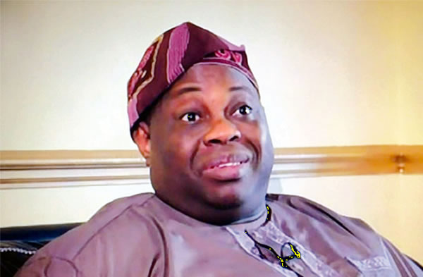 Dele Momodu speaking during a television interview on opposition politics.