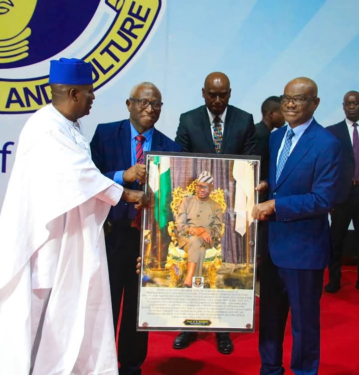 Nyesom Wike at the 2025 Distinguished Personality Lecture titled “The Nigeria of Our Dreams”, held at Obafemi Awolowo University, Ile-Ife