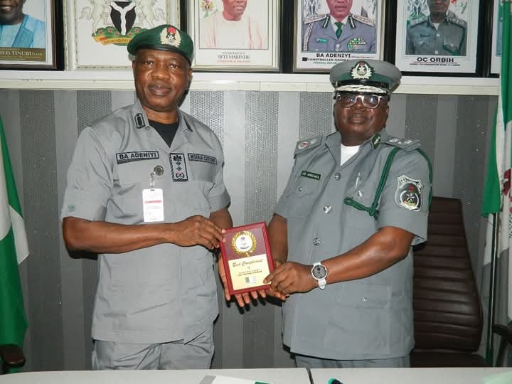 Customs CG Bashir Adeniyi with one other.