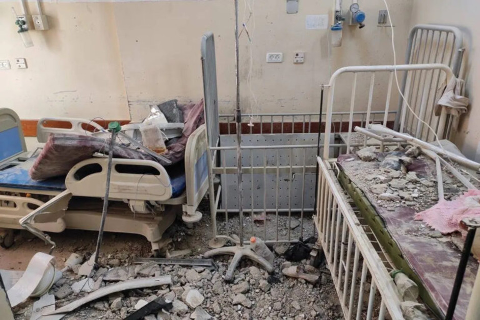 Damage medical center in Gaza