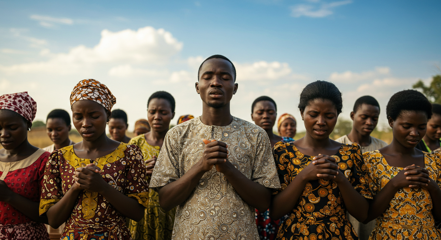 Christian praying to God