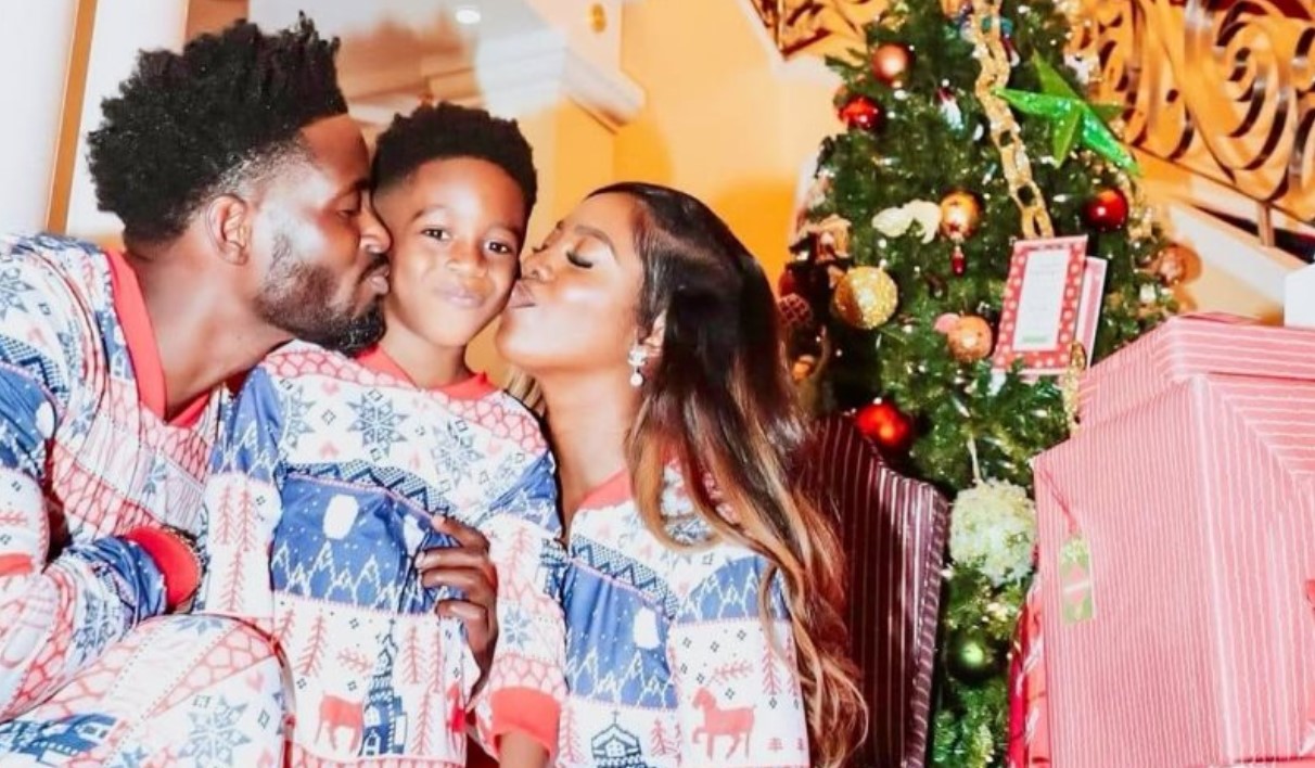 Teebillz and Tiwa Savage with their son