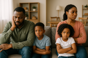 Separated Nigerian family