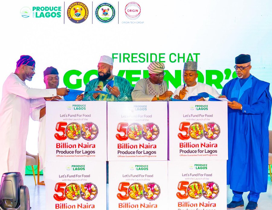 Babajide Sanwo-Olu and other governors during the launch of Produce for Lagos