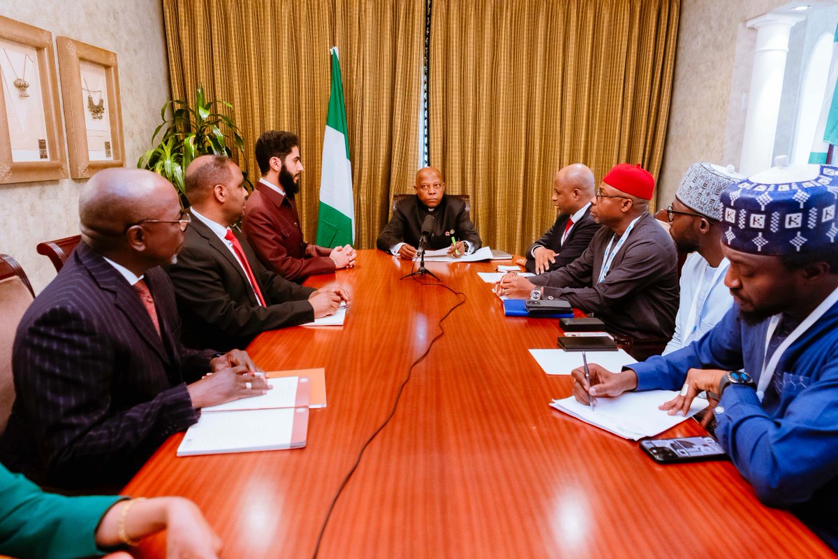 Kashim Shettima and representatives of the Dalberg and Campo Groups