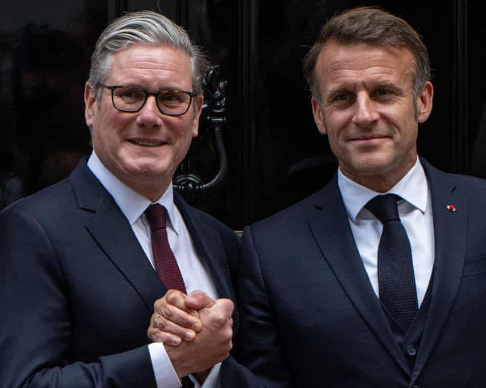 UK's PM Keir Starmer and France's Macron
