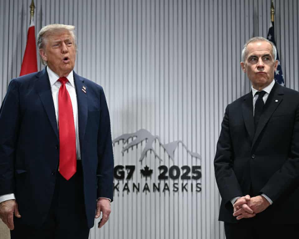 U.S. president Trump and Canadian Prime Minister Mark Carney