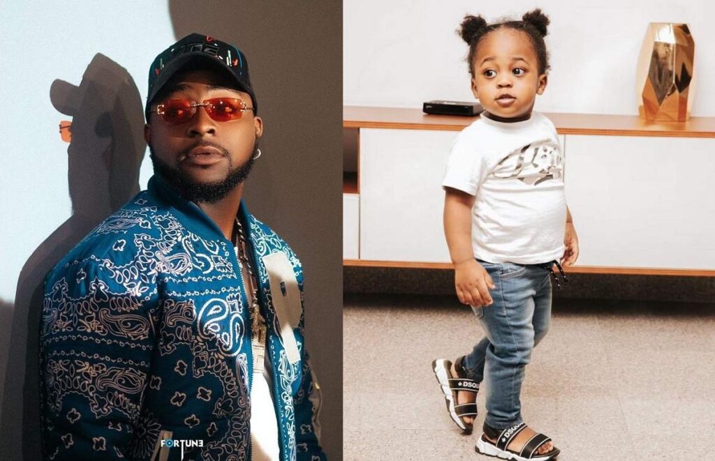 Davido and his late son, Ifeanyi Adeleke