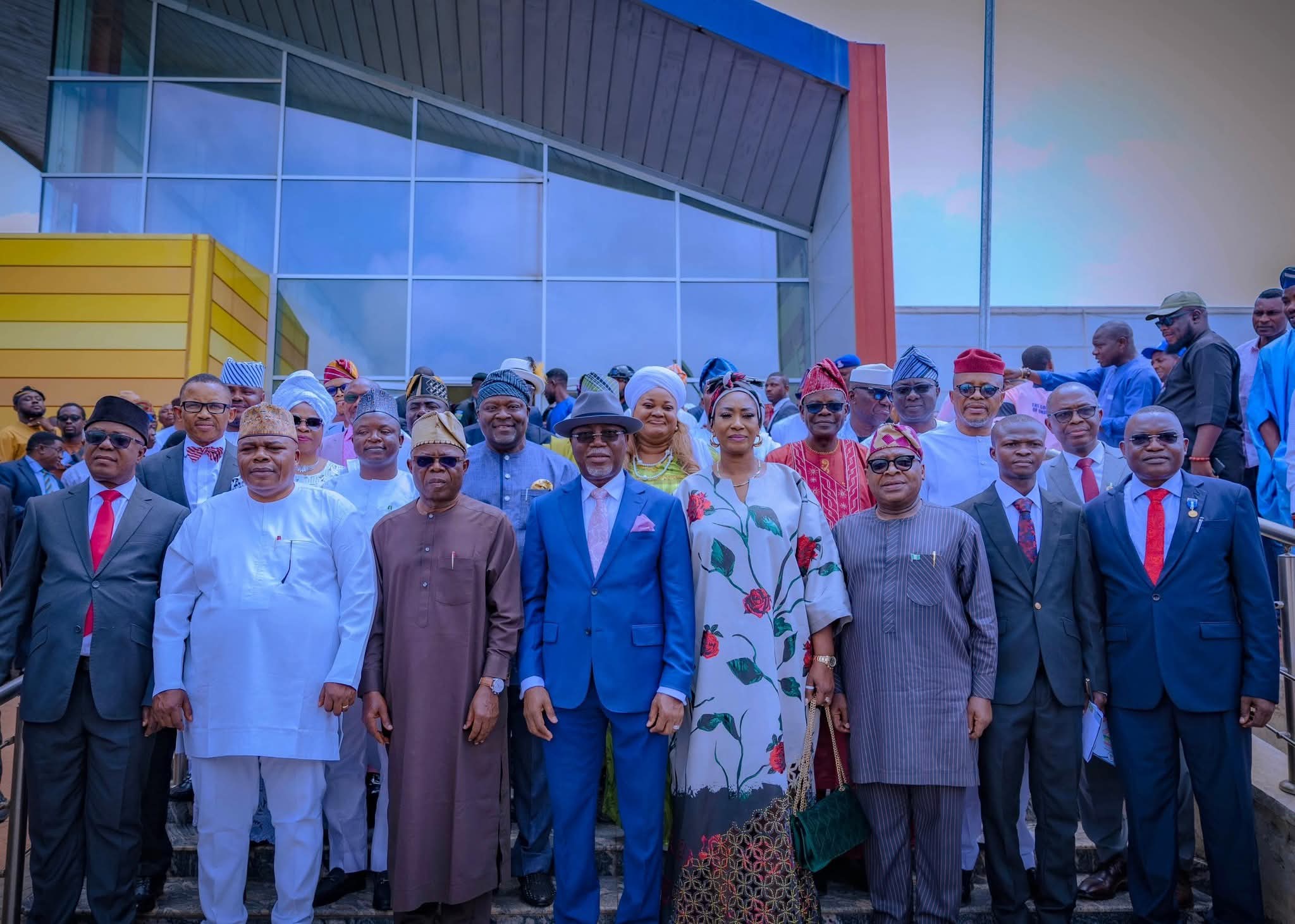 Governor Lucky Aiyedatiwa and the newly sworn-in commissioners
