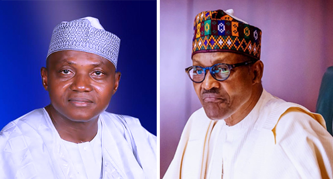 Garba Shehu and Muhammadu Buhari