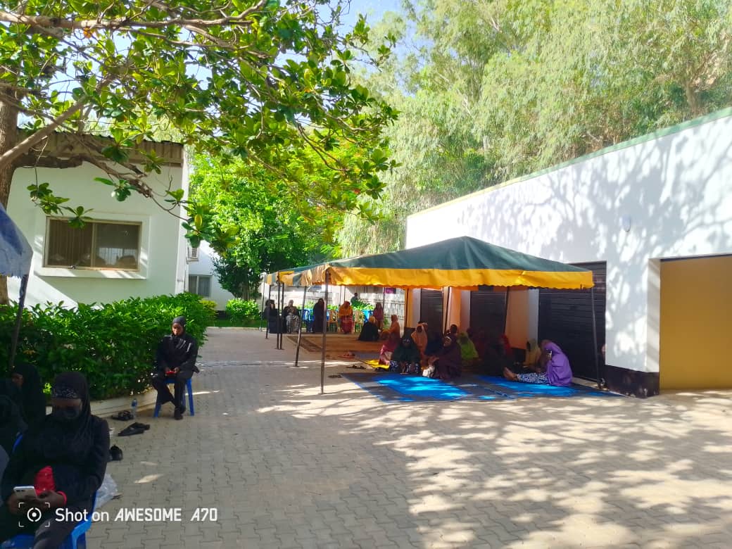 Prayer session being conducted at the Daura residence by women for the repose of the late President, Muhammadu Buhari