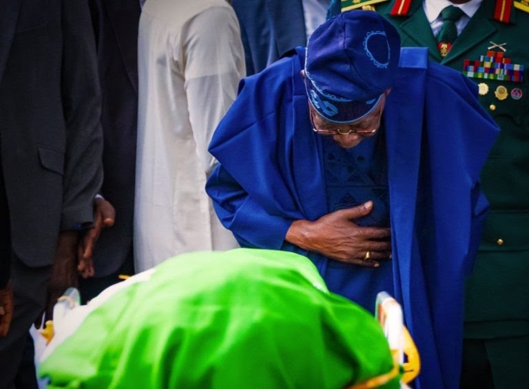 Tinubu paying last respects to Buhari