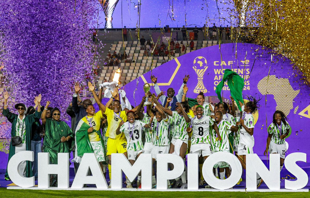 Super Falcons of Nigeria as Champions of 10th WAFCON
