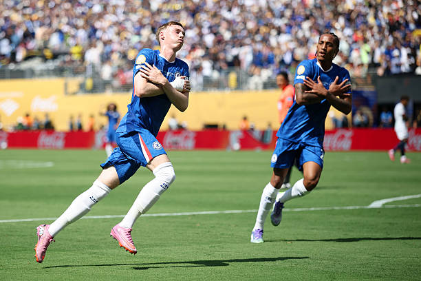 Cole Palmer stars as Chelsea stun PSG 3-0 to win Club World Cup, scoring twice and assisting one. João Neves sees red as Blues claim global glory.