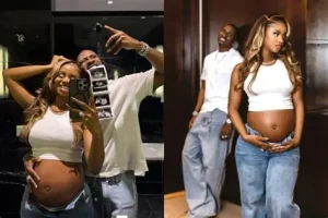 Juma Jux and pregnant wife, Priscilla Ojo