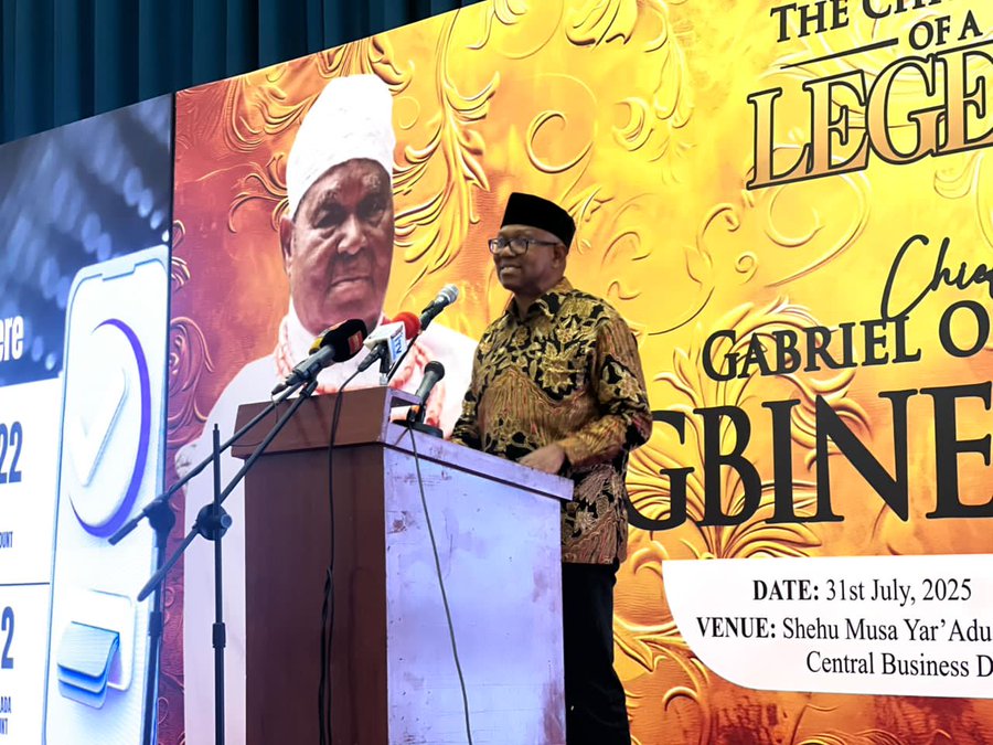 Peter Obi speaking in Abuja yesterday at the public presentation of a biography for business magnate Gabriel Igbinedion, titled “The Chronicles of a Legend.”