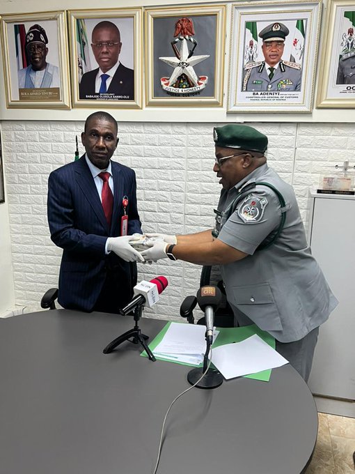 NCS handing over the case to EFCC