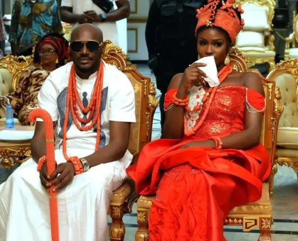2baba and wife at their traditional wedding in Abuja
