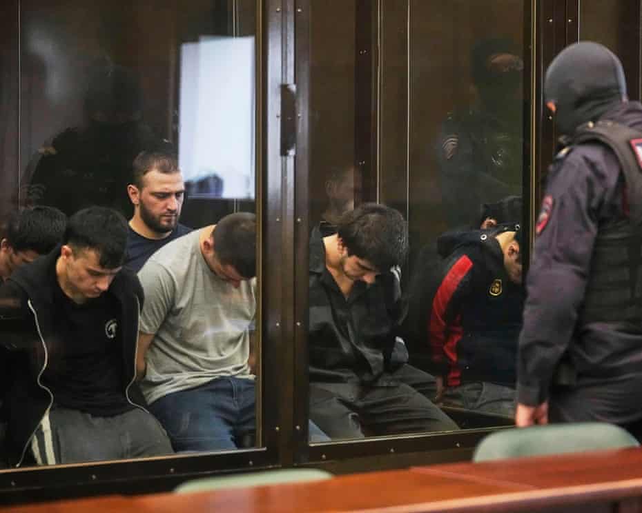 Arrested gunmen in Moscow