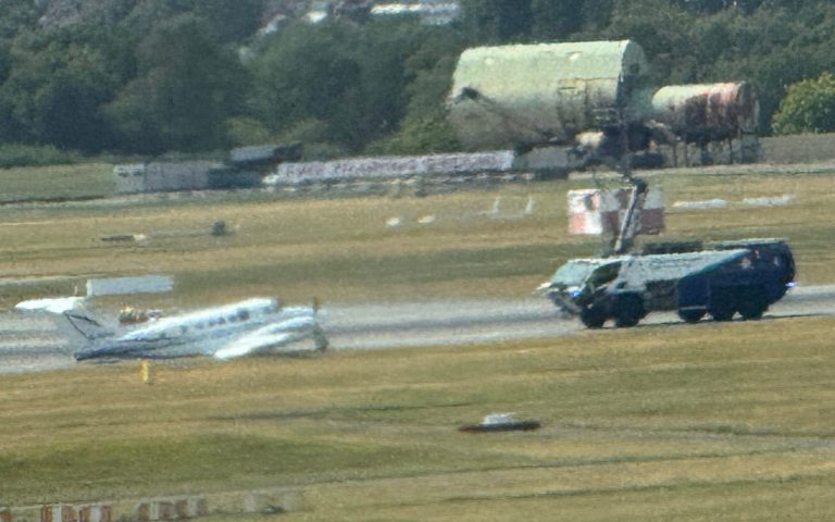 Emergency plane landing at Birmingham airport