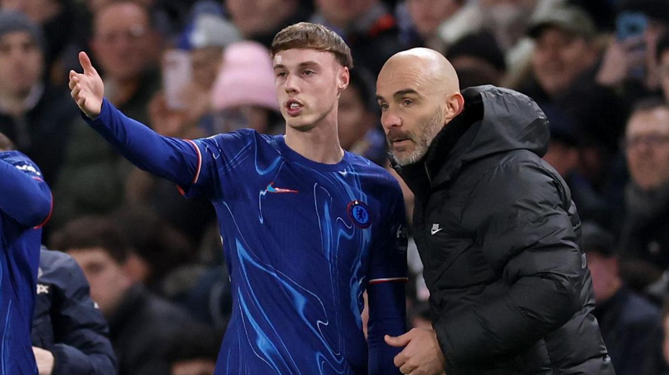 Chelsea boss Enzo Maresca reveals Cole Palmer missed the 5-1 win over West Ham due to a groin issue, with updates on his fitness expected soon.