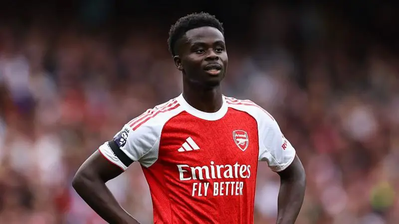 Saka out up to four weeks with hamstring injury, Odegaard doubtful for Liverpool clash after shoulder knock in Arsenal’s win over Leeds.